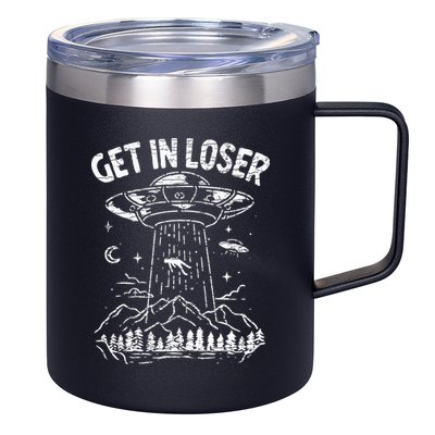 Alien Abduction Get In Loser Ufo 12oz Stainless Steel Coffee Mug
