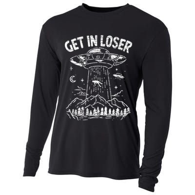 Alien Abduction Get In Loser Ufo Cooling Performance Long Sleeve Crew