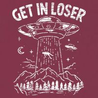 Alien Abduction Get In Loser Ufo 16oz Travel Tumbler
