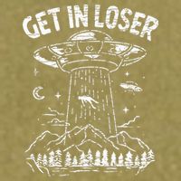 Alien Abduction Get In Loser Ufo Garment-Dyed Women's Muscle Tee