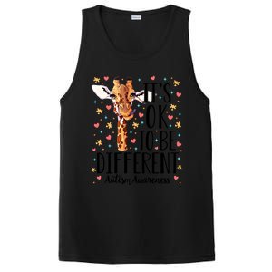 Autism Awareness Giraffe ItS Ok To Be Different Autistic Gift PosiCharge Competitor Tank