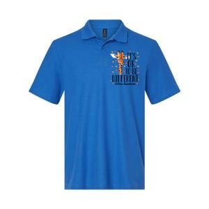 Autism Awareness Giraffe ItS Ok To Be Different Autistic Gift Softstyle Adult Sport Polo