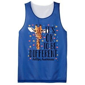 Autism Awareness Giraffe ItS Ok To Be Different Autistic Gift Mesh Reversible Basketball Jersey Tank