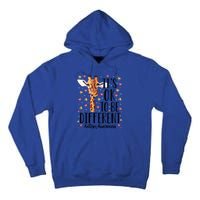 Autism Awareness Giraffe ItS Ok To Be Different Autistic Gift Tall Hoodie