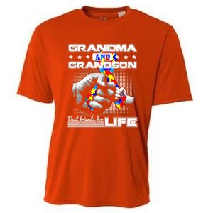 Autism Awareness Grandma Grandson Best Friend For Life Gift Cooling Performance Crew T-Shirt