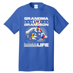 Autism Awareness Grandma Grandson Best Friend For Life Gift Tall T-Shirt