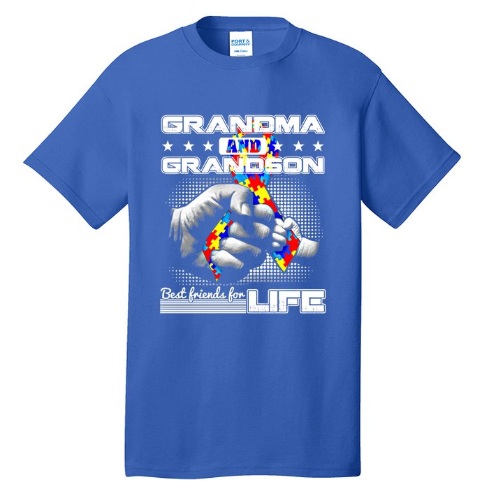 Autism Awareness Grandma Grandson Best Friend For Life Gift Tall T-Shirt