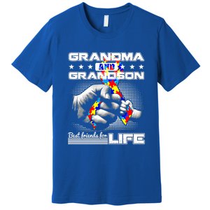 Autism Awareness Grandma Grandson Best Friend For Life Gift Premium T-Shirt