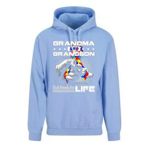 Autism Awareness Grandma Grandson Best Friend For Life Gift Unisex Surf Hoodie