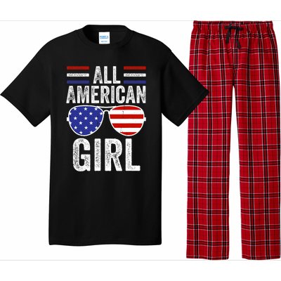 All American Girl 4th Of July Girl Patriotic Pajama Set