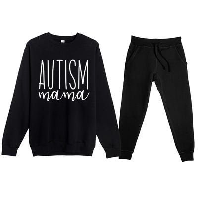 Autism Awareness Gift Autism Mama Premium Crewneck Sweatsuit Set