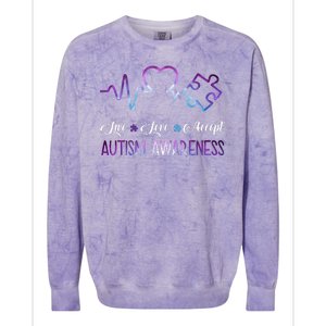 Autism Awareness Galaxy Colorblast Crewneck Sweatshirt