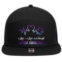 Autism Awareness Galaxy 7 Panel Mesh Trucker Snapback Hat