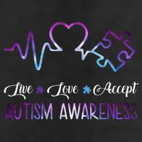 Autism Awareness Galaxy 7 Panel Mesh Trucker Snapback Hat