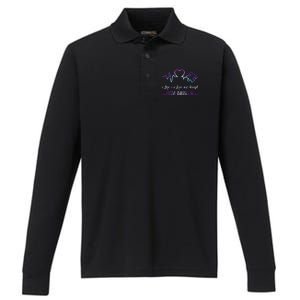 Autism Awareness Galaxy Performance Long Sleeve Polo