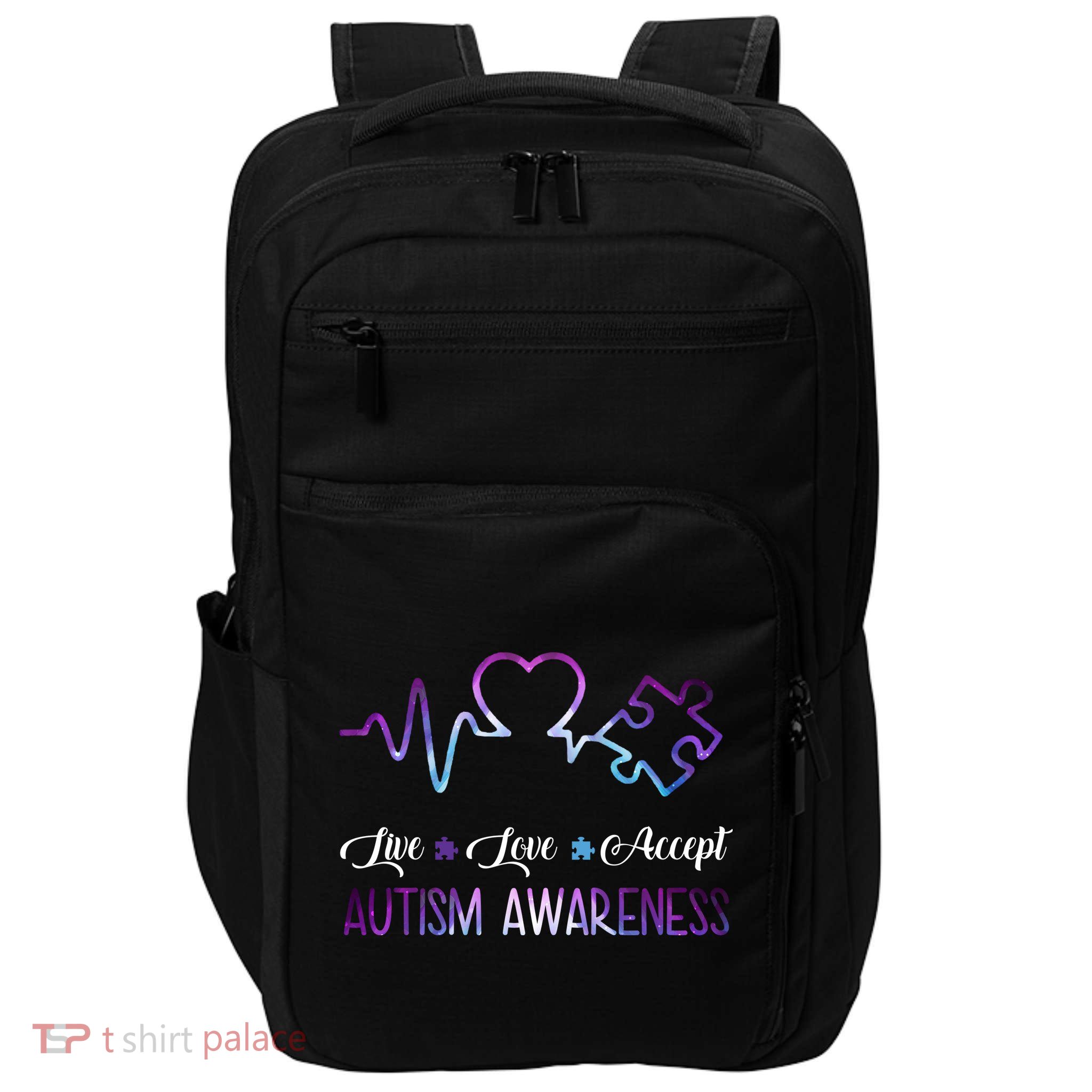 Autism Awareness Galaxy Impact Tech Backpack