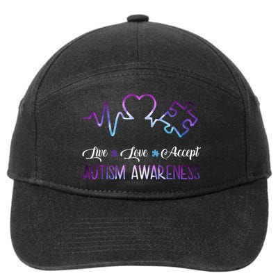 Autism Awareness Galaxy 7-Panel Snapback Hat