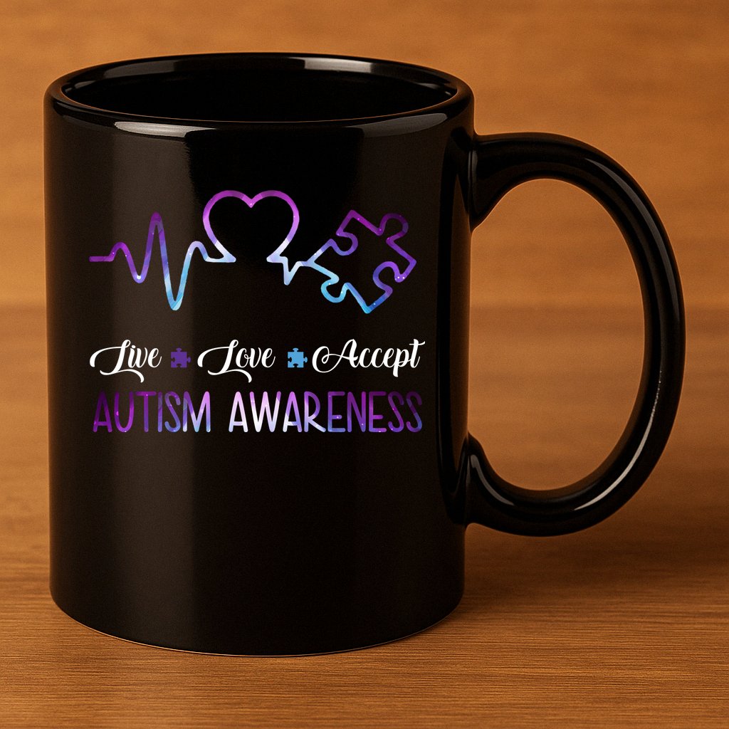 Autism Awareness Galaxy 11oz C Handle Ceramic Mug