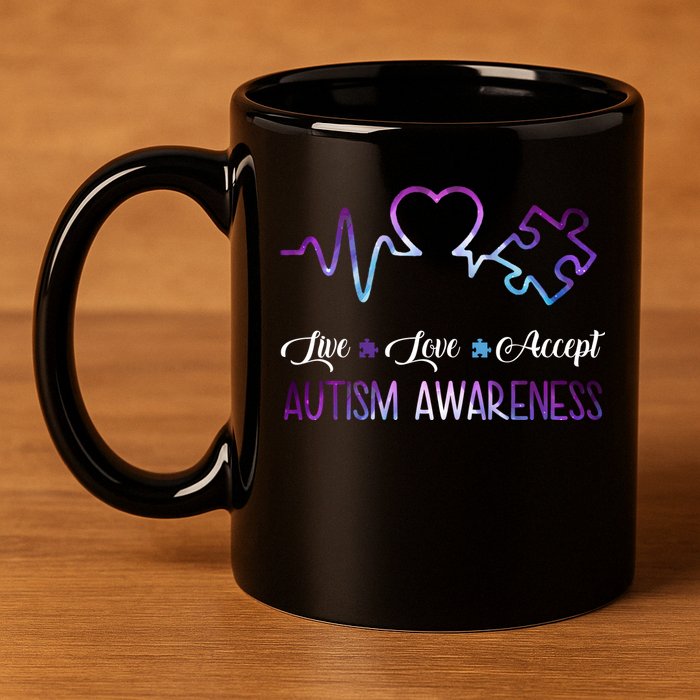 Autism Awareness Galaxy 11oz C Handle Ceramic Mug