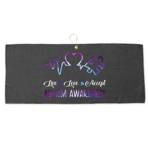 Autism Awareness Galaxy Large Microfiber Waffle Golf Towel