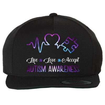 Autism Awareness Galaxy Wool Snapback Cap