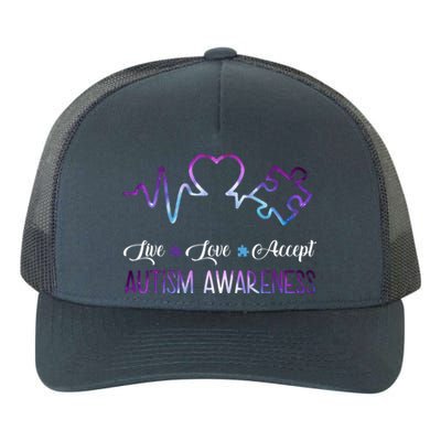 Autism Awareness Galaxy Yupoong Adult 5-Panel Trucker Hat