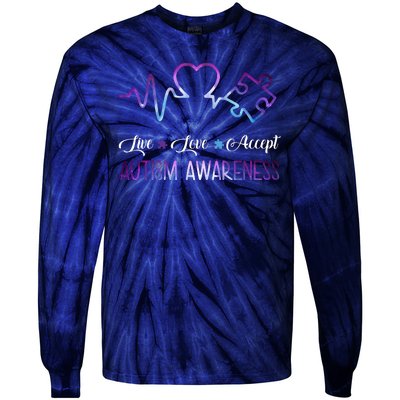 Autism Awareness Galaxy Tie-Dye Long Sleeve Shirt