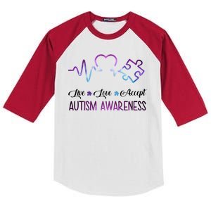 Autism Awareness Galaxy Kids Colorblock Raglan Jersey