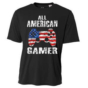 All American Gamer 4th Of July Video Games Cooling Performance Crew T-Shirt