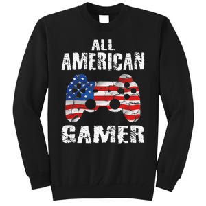 All American Gamer 4th Of July Video Games Tall Sweatshirt