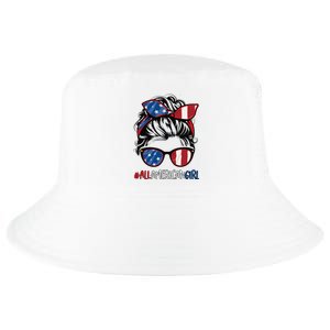 All American Girl 4th Of July Usa Flag Patriotic Girl Cool Comfort Performance Bucket Hat