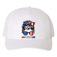 All American Girl 4th Of July Usa Flag Patriotic Girl Yupoong Adult 5-Panel Trucker Hat