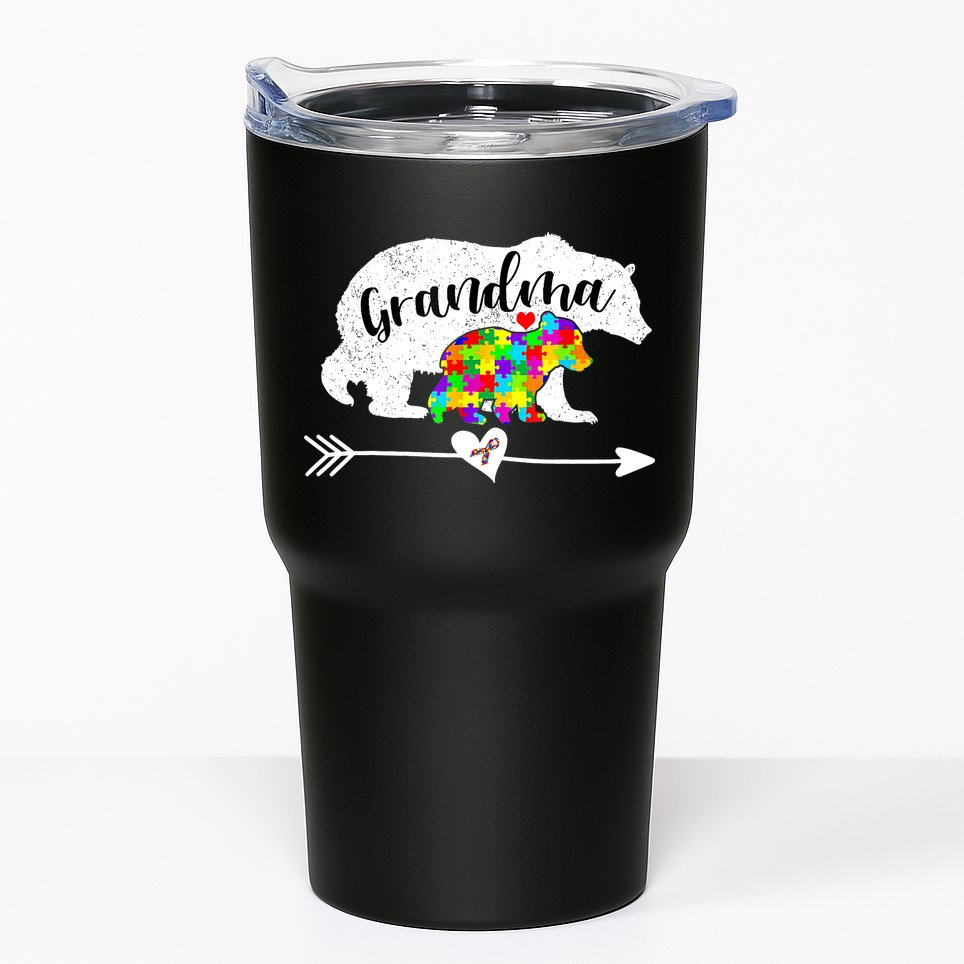 Autism Awareness Grandma Bear Support Autistic Adults Wo Tumbler