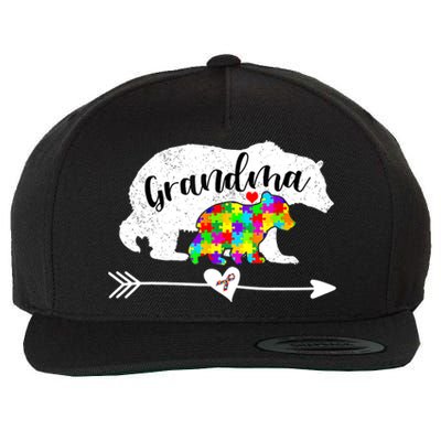 Autism Awareness Grandma Bear Support Autistic Adults Wo Wool Snapback Cap