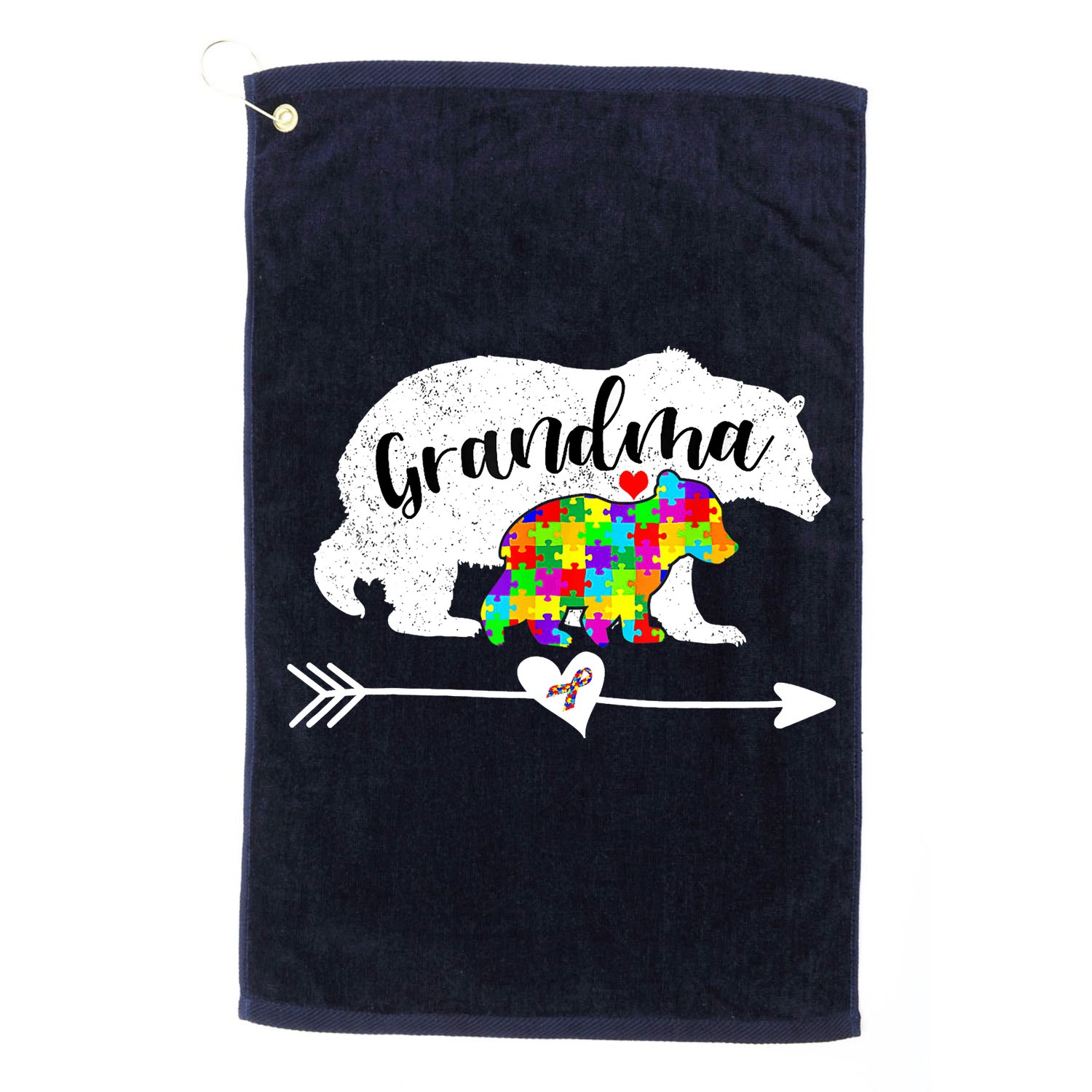 Autism Awareness Grandma Bear Support Autistic Adults Wo Golf Towel