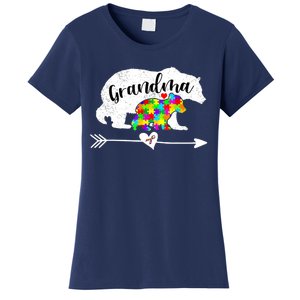 Autism Awareness Grandma Bear Support Autistic Adults Wo Women's T-Shirt