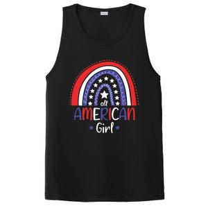 All American Girl July 4th America Flag Rainbow PosiCharge Competitor Tank