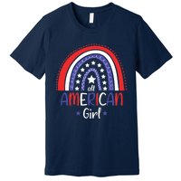 All American Girl July 4th America Flag Rainbow Premium T-Shirt