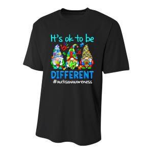 Autism Awareness Gnomes Its Ok To Be Different Youth Performance Sprint T-Shirt