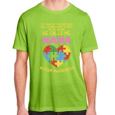 Autism Awareness Gift Piece My Heart Nana Gift Great Gift Adult ChromaSoft Performance T-Shirt