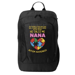 Autism Awareness Gift Piece My Heart Nana Gift Great Gift City Backpack