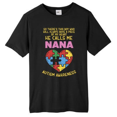 Autism Awareness Gift Piece My Heart Nana Gift Great Gift Tall Fusion ChromaSoft Performance T-Shirt