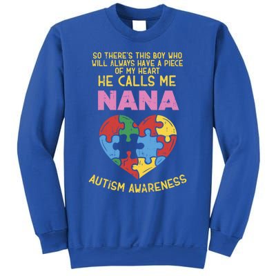 Autism Awareness Gift Piece My Heart Nana Gift Great Gift Sweatshirt