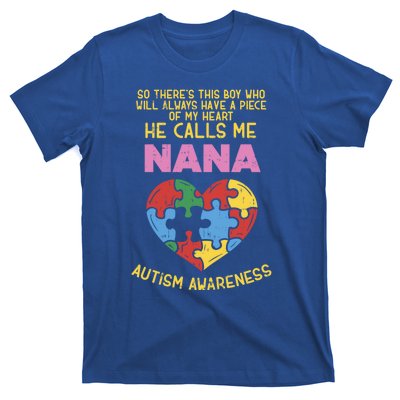 Autism Awareness Gift Piece My Heart Nana Gift Great Gift T-Shirt