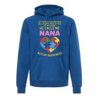 Autism Awareness Gift Piece My Heart Nana Gift Great Gift Premium Hoodie