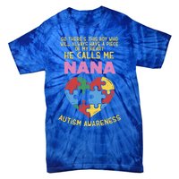 Autism Awareness Gift Piece My Heart Nana Gift Great Gift Tie-Dye T-Shirt