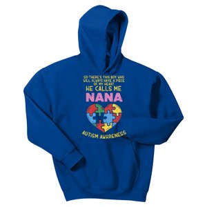 Autism Awareness Gift Piece My Heart Nana Gift Great Gift Kids Hoodie