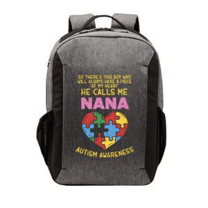 Autism Awareness Gift Piece My Heart Nana Gift Great Gift Vector Backpack