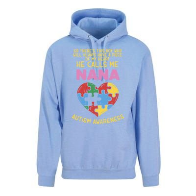 Autism Awareness Gift Piece My Heart Nana Gift Great Gift Unisex Surf Hoodie