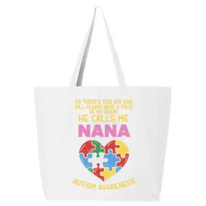 Autism Awareness Gift Piece My Heart Nana Gift Great Gift 25L Jumbo Tote